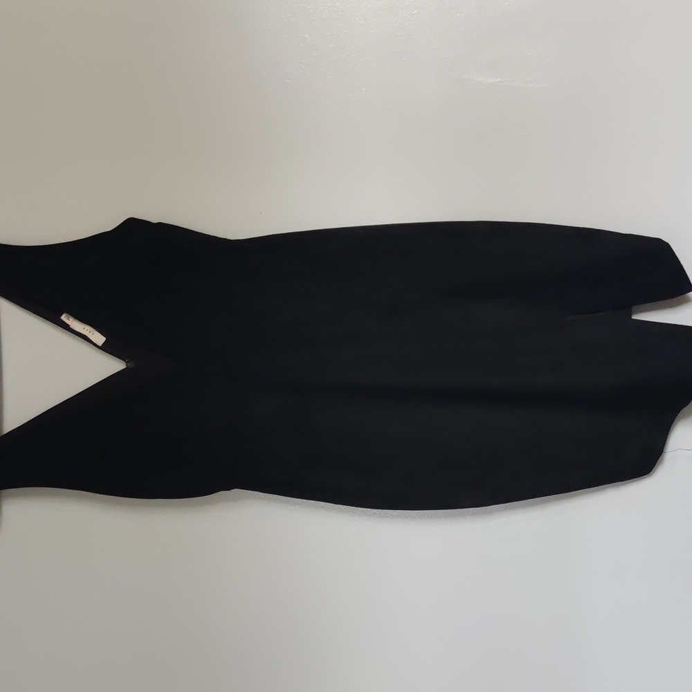 Black suede dress